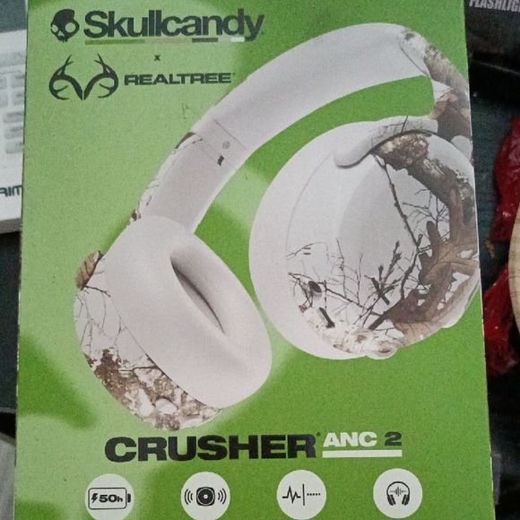 Skullcandy Crusher ANC 2 Headphones - White and Brown - Picture 1 of 5